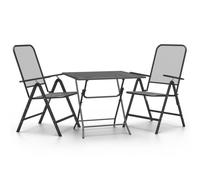 (80 cm table length/3) vidaXL Garden Dining Set Expanded Metal Mesh Patio Table Multi Sizes 3/5 Piece