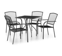 Garden Dining Set Outdoor Table and Chair Armchairs Anthracite Steel vidaXL
