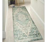 (80 cm x 150 cm (2ft 8" x 5ft)- Runner Rug., EMBER/GREEN CREAM- CASHMERE RUG) Large Traditional Rugs Living Room Carpet Door Mat