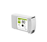 80 Compatible Ink Cartridge Full with Pigment Ink for Designjet 1050c Plus 1055cm Plus Printer 350ML(Black)