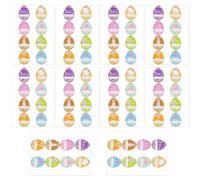 80 Count Cartoon Rabbit Egg Name Sticker Decorative Sticker Wrapping Label Scrapbooking Journal Planner Wrap Round Sticker