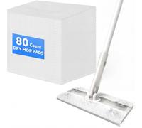 80 Count Dry Sweeping Cloths Pads Compatible with Flash Sweeper, Disposable Duster Mop Refills, Non-Woven Mop Refill Pads for Floor Cleaning