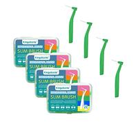 80 Count Interdental Brush Cleaners Dental Brushes Toothpick Tooth Flossing Head Oral Dental Hygiene Brush Interdental Angle Brushes with Portable Case Easy Use for Tooth Cleaning (Green, Tight Teeth)