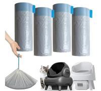 80 Count Litter Bags Compatible with NeakasaM1 and Pet Pivot Autoscooper 11 Open-Top Self-Cleaning Cat Litter Box, 4 Rolls Cat Litter Waste Receptacles Bags (80 Count)