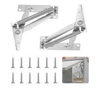 80 Degree Foldable Cabinet Hinges, 2 PCs Lift Up Hinges Flap Top Hinge Spring Hinge with 12 Screws, 4kg Load for High Cabinet Doors, Cupboard, Kitchen Cabinet