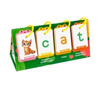 80 Double Sided Vocabulary Flashcards Educational Phonics Flipping Charts Kids Early Learning Card for Preschoolers English Word Cards