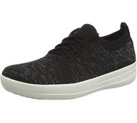 £80 FITFLOP SIZE 3 F-SPORTY UBERKNIT BLACK COMFORT SNEAKERS TRAINERS COMFY SHOES