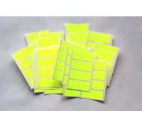 80 Fluo Yellow Stickers - Sticky Coloured Self Adhesive Labels for Colour Coding