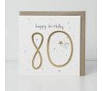 80 Gold Birthday Greeting Card