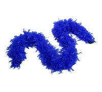 80 Gram 2 yards Long Turkey Chandelle Feather Boa Great for Party, Wedding, Halloween Costume, Christmas Tree Decoration (Royal Blue)