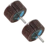 80 Grit 60mm Flap Wheel Disc Abrasive Sanding Pad For Drills Grinders 6mm Shank 2pc