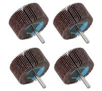 80 Grit 60mm Flap Wheel Disc Abrasive Sanding Pad For Drills Grinders 6mm Shank 4pc