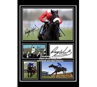 (80) Hurricane Fly & Ruby Walsh Horse Racing Legends Signed Framed Autograph Signature A4 (21 X 297 CM) Art Work Wall Art Display (REPRINT) #####