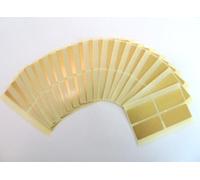 80 Labels, 40x20mm Rectangle, Matt Gold, Removable/Low Tack Colour Code Stickers, Self-Adhesive Sticky Coloured Labels