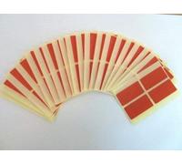 80 Labels, 40x20mm Rectangle, Red, Removable/Low Tack Colour Code Stickers, Self-Adhesive Sticky Coloured Labels