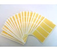 80 Labels, 50x20mm Rectangle, Cream, Colour Code Stickers, Self-Adhesive Sticky Coloured Labels