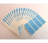 80 Labels, 50x20mm Rectangle, Light Blue, Colour Code Stickers, Self-Adhesive Sticky Coloured Labels