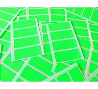 80 Labels, 50x20mm Rectangle, Lime Green, Colour Code Stickers, Self-Adhesive Sticky Coloured Labels