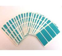 80 Labels, 50x20mm Rectangle, Turquoise, Colour Code Stickers, Self-Adhesive Sticky Coloured Labels