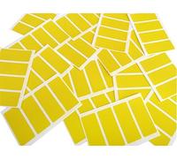 80 Labels, 50x20mm Rectangle, Yellow, Colour Code Stickers, Self-Adhesive Sticky Coloured Labels
