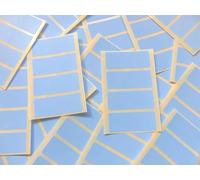 80 Labels, 50x20mm Rectangular, Pale Pastel Blue, Colour Code Stickers, Self-Adhesive Sticky Coloured Dots