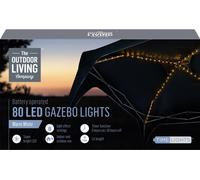 Gazebo String Lights 80 Warm White LED Garden Timer Lights Battery Operated 2.1M