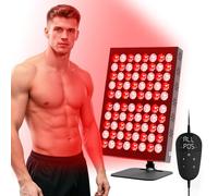 80 LEDs Red Light Lamp Panel, 62 W 850 nm & 660 nm Infrared Lamp, Red Light Therapy Infrared Lamp with 5 Brightness Levels & 10/20/30 Minute Timer, Infrared Lamp Angle Adjustable