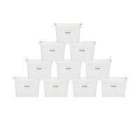 80 Litre 80L Stackable Plastic Storage Box with Clear Click Lock Closure Lid - 39cm (H) x 58cm (L) x 40cm (W) - Set of 10