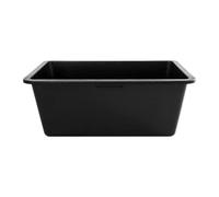80 Litre Heavy Duty Multi Tub Bucket - 76 x 49 x 30 cm Rectangular Black Utility Container for Agriculture, Gardening, Equestrian, Construction, Livestock, Water Storage & Small Ponds - Easy to Clean
