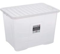 Plastic Storage Box 80 Litres Large - Clear Crystal by Wham