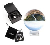 80 mm K9 Crystal Lens Ball - Clear Photo Sphere with Stand, Pouch, Box & Cleaning Cloth - For Mobile & DSLR Photography, Home Décor & Feng Shui | M&W
