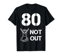 80 Not Out Cricket Humor Senior Birthday Sports Top T-Shirt