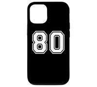80 Number Eighty Team Sports Graphic Design Matching Varsity Case for iPhone 12/12 Pro