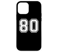 80 Number Eighty Team Sports Graphic Design Matching Varsity Case for iPhone 12 mini