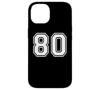 80 Number Eighty Team Sports Graphic Design Matching Varsity Case for iPhone 14