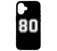 80 Number Eighty Team Sports Graphic Design Matching Varsity Case for iPhone 16