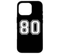 80 Number Eighty Team Sports Graphic Design Matching Varsity Case for iPhone 16 Pro