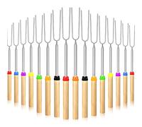 80 Pack 32 Inch Marshmallow Roasting Sticks Bulk, Smores Skewers for Fire Pit Kit, Hot Dog Camping Skewers Accessories Campfire Marshmellow Extendable Forks Bbq Tools Smores Sticks