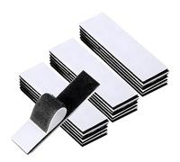 80 Pack 40 Pairs Hook and Loop Strips Heavy Duty 0.79x3.9 Inch - Self Adhesive Reusable Double Sided Sticky Tape for Walls, Doors, Tables - Strong & Sticky Strips Tape