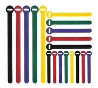 80 Pack Cable Ties Reusable, Adjustable Cable Tidy Wrap Hook and Loop Long Large Strong for PC, TV, Computer, Electronics Cable Management
