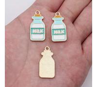 80 Pcs Alloy Enamel Drift Bottle Pendant 27X13MM Diy Making D20188