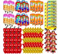 80 Pcs Back to School Balloons, Colorful Bus School Pencil Apple Crayon Foil Mylar Balloon for Party Decorations Supplies