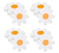 80 Pcs Boho Daisy Paper Napkins Hippie Flower Disposable Cocktail Lunch Dinner Napkins for Tableware Birthday Wedding Baby Shower Party Supplies Table Decorations (White)