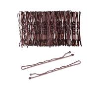 80 pcs Brown Hair Bobby Pins for Thick Hair, 5cm Long Hair Pins for Women, Pins for Thick & Strong Hair, Kirby Grips, Curby Grips