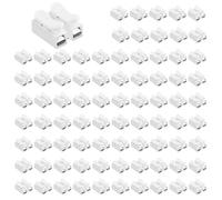 80 Pcs CH2 Quick Connector, Quick Terminals Connector Block, 2 Way Spring Terminal Block, Electrical Cable Clamp Connectors, Screwless Fast Wire Connectors for LED Lighting, Household Appliances