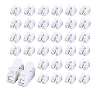 80 PCS CH2 Spring Terminal Blocks, Electrical Wire Connectors for Secure Wiring, Compact Cable Clamp Terminals for DIY & Professional Electrical Work