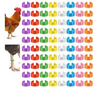 80 Pcs Chicken Bands Leg,1.6cmchicken Leg Bands with 8 Colors, Colorful 01-80 Numbered Chicken Identification Leg Bands Duck Poultry Leg Tags for Chicks Ducks Bantam Guinea Pigeons