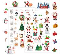 80 Pcs Christmas Decorative Stickers Set - Festive Holiday Theme for Scrapbooking, Journaling, Photo Albums & Laptop DIY Decoration | Cute Xmas Gift