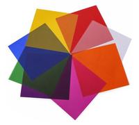 80 PCS Coloured Cellophane Sheets 7.5 x 7.5 Inch For DIY Crafts