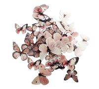80 Pcs Edible Rice Wafer Paper Pink Butterflies - Gluten-Free Cake Decorating Toppers for Baking, Cupcakes, Cookies, and Desserts